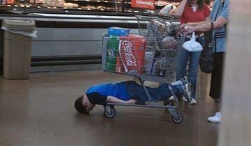 niños de compras
