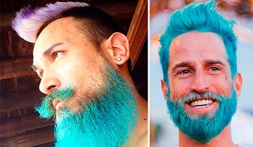 hombres pelo de colores